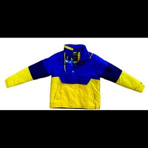 The Hundreds Reversion Blue & Yellow Anorak Puffer Jacket Water Resistant